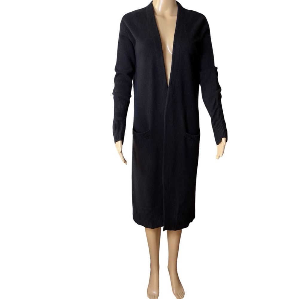 Halogen Wool & Cashmere Long Cardigan Black Size Small - Picture 5 of 10